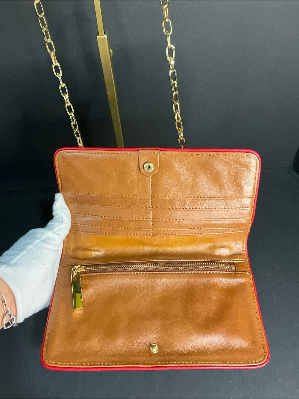 Tory Burch T-Monogram Embossed Leather Clutch Wallet